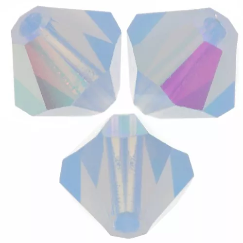 5mm Preciosa Bicone Beads - Rondelle Bead - Light Sapphire Opal AB x12