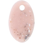 32.5x20mm Oval translucent acrylic pendant - Nude granite x1