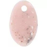 32.5x20mm Oval translucent acrylic pendant - Nude granite x1