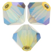 5mm Preciosa Bicone Beads - Rondelle Bead - Olivine AB 2X x12|raw }}