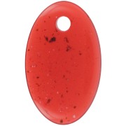 32.5x20mm Oval pendant in transparent acrylic - Granite brick x1|raw }}