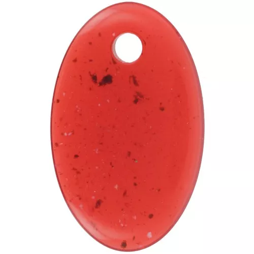 32.5x20mm Oval pendant in transparent acrylic - Granite brick x1