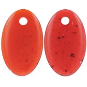 32.5x20mm Oval pendant in transparent acrylic - Granite brick x1