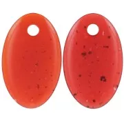 32.5x20mm Oval pendant in transparent acrylic - Granite brick x1