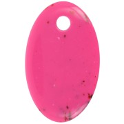 32.5x20mm Oval pendant in opaque acrylic - Mottled fuchsia x1|raw }}