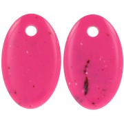 32.5x20mm Oval pendant in opaque acrylic - Mottled fuchsia x1