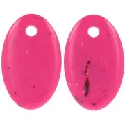 32.5x20mm Oval pendant in opaque acrylic - Mottled fuchsia x1