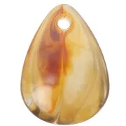 17mm Acrylic Curved Flower Petal Sequin - Topaz marbled x15