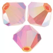 5mm Preciosa Bicone Beads - Rondelle Bead - Sapphire AB 2X x12