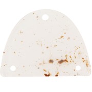 30x39.5mm Acrylic half-moon chandelier pendant - Off-white mottled x1|raw }}