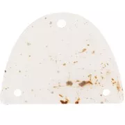 30x39.5mm Acrylic half-moon chandelier pendant - Off-white mottled x1