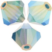 5mm Preciosa Bicone Beads - Rondelle Bead - Indicolite AB 2X x12