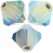 5mm Preciosa Bicone Beads - Rondelle Bead - Indicolite AB 2X x12