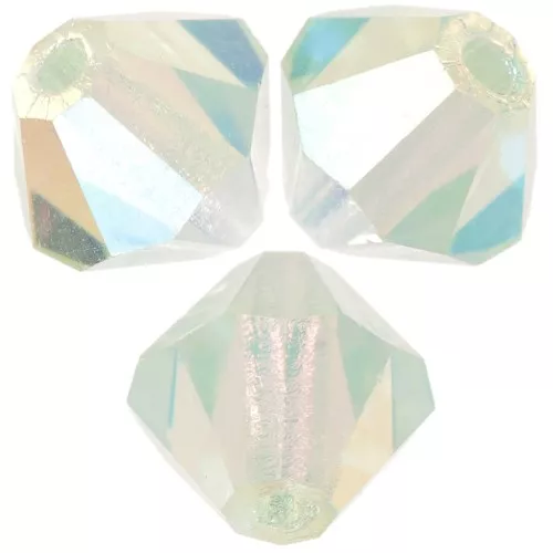 5mm Preciosa Bicone Beads - Rondelle Bead - Chrysolite AB 2X x12