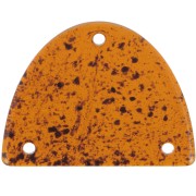 30x39.5mm Acrylic half-moon chandelier pendant - Mottled amber x1|raw }}