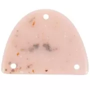 30x39.5mm Acrylic half-moon chandelier pendant - Nude granite x1