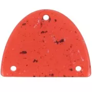 30x39.5mm Acrylic half-moon chandelier pendant - Granite brick x1