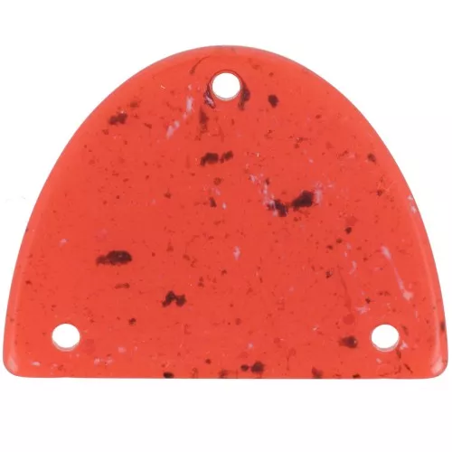 30x39.5mm Acrylic half-moon chandelier pendant - Granite brick x1