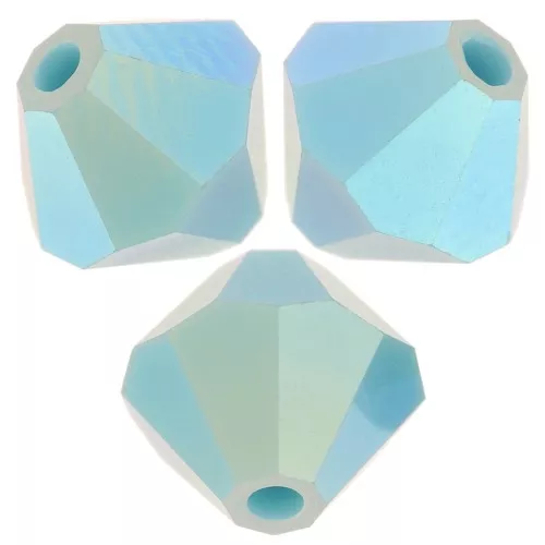 5mm Preciosa Bicone Beads - Rondelle Bead - Turquoise AB 2X x12