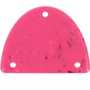 30x39.5mm Acrylic half-moon chandelier pendant - Mottled fuchsia x1