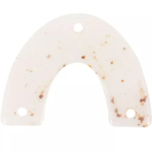 30x39.5mm Acrylic bridge spacer - Off-white mottled x1