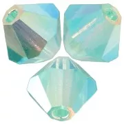 5mm Preciosa Bicone Beads - Rondelle Bead - Caribbean Sea AB 2X x12