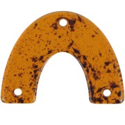 30x39.5mm Acrylic bridge spacer - Mottled amber x1|raw }}