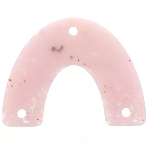 30x39.5mm Acrylic bridge spacer - Nude granite x1
