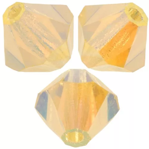 5mm Preciosa Bicone Beads - Rondelle Bead - Jonquil AB 2X x12