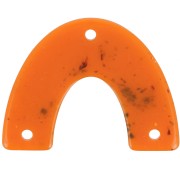 30x39.5mm Acrylic bridge spacer - Orange marbled x1