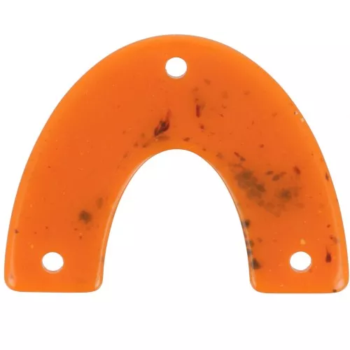 30x39.5mm Acrylic bridge spacer - Orange marbled x1