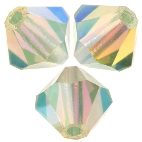 5mm Preciosa Bicone Beads - Rondelle Bead - Chrysolite Opal AB 2X x12