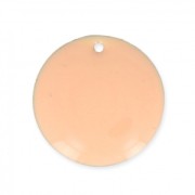 Round epoxy enamelled sequins 16mm Light pink x6|raw }}