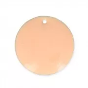 Round epoxy enamelled sequins 16mm Light pink x6