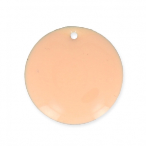 Round epoxy enamelled sequins 16mm Light pink x6