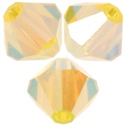 5mm Preciosa Bicone Beads - Rondelle Bead - Citrine AB 2X x12