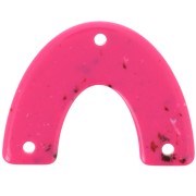 30x39.5mm Acrylic bridge spacer - Fuchsia spotted x1|raw }}