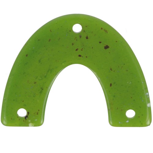 30x39.5mm Acrylic bridge spacer - Olive granite x1