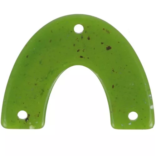 30x39.5mm Acrylic bridge spacer - Olive granite x1