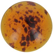 14mm Round transparent acrylic cabochon - Mottled amber x1|raw }}