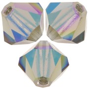 5mm Preciosa bicones - Rondelle Bead - Black Diamond Glitter x12