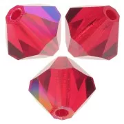 5mm Preciosa bicones - Rondelle Bead - Light Siam Glitter x12