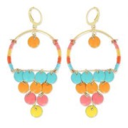 Sequins round epoxy resin 16 mm Black x6