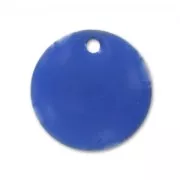 Round epoxy enamelled sequins 16mm Electric blue x6