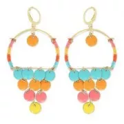 Round epoxy enamelled sequins 16mm Electric blue x6