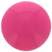 14mm Round opaque acrylic cabochon - Rose bonbon x1