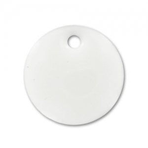 Round epoxy enamelled sequins 12mm White x8