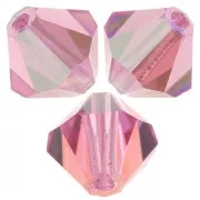 5mm Preciosa bicones - Rondelle Bead - Rose Glitter x12