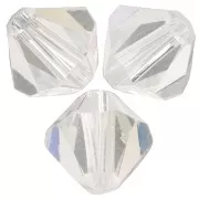 5mm Preciosa bicones - Rondelle Bead - Crystal Argent Flare x12