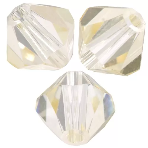 5mm Preciosa bicones - Rondelle Bead - Crystal Blond Flare x12